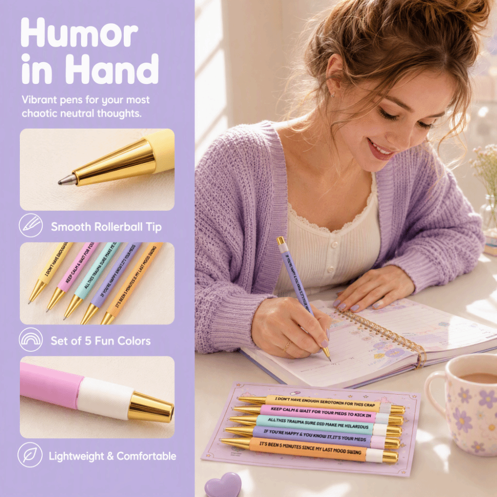 Health Wellness Office - Wellness Funny Ballpoint Pens Uplifting Encouraging