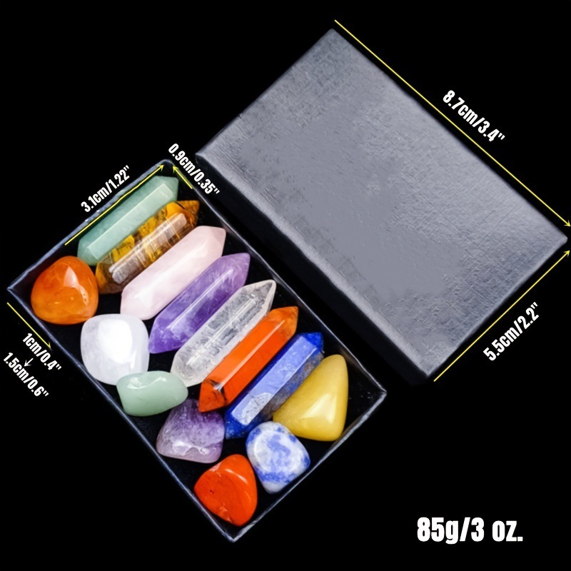 Healing Crystal Set - Set Hexagon Rose Quartz Gems 14pcs