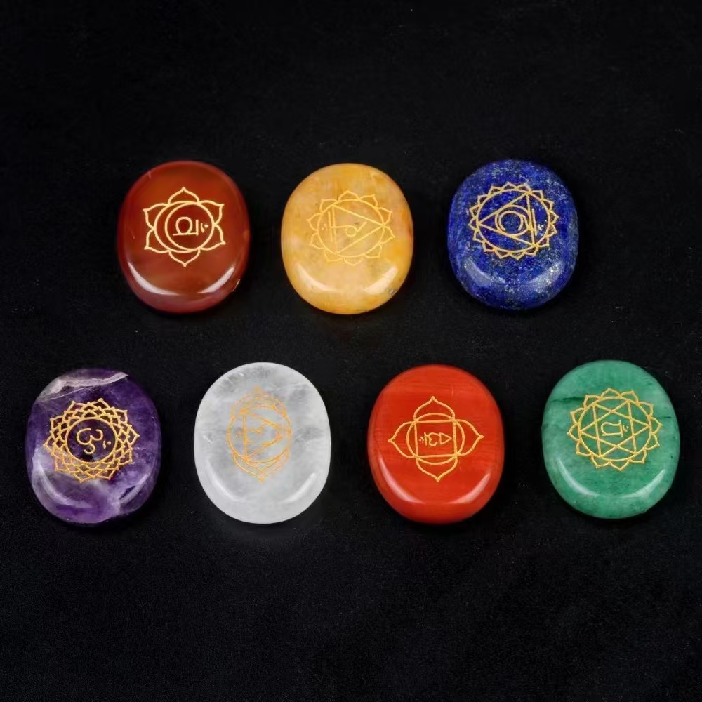 Healing Crystal Set - 7pcs Natural Crystal Stone Ornament Set