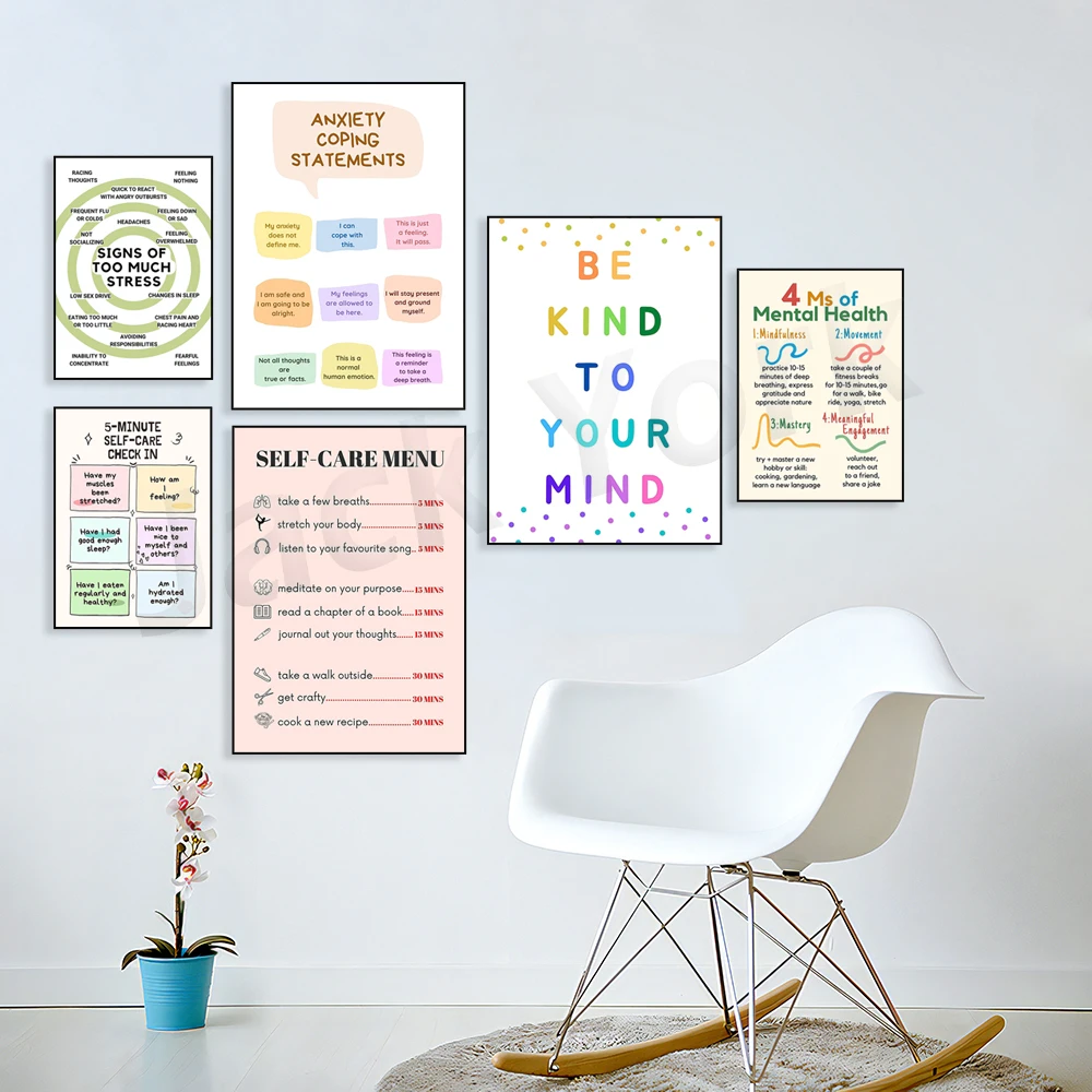 Self Care Check In Poster, Men - Health Wellness Office ulasan dan harga