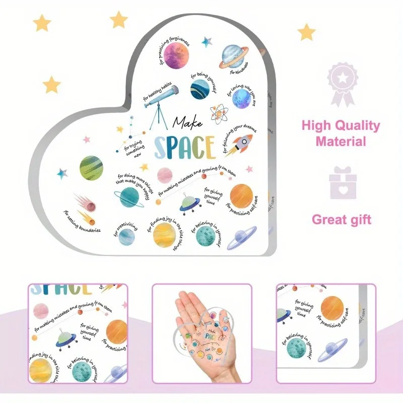 Acrylic Heart Mental Health De - Health Wellness Office ulasan dan harga