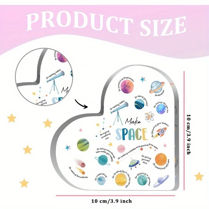 Acrylic Heart Mental Health De - Health Wellness Office ulasan dan harga