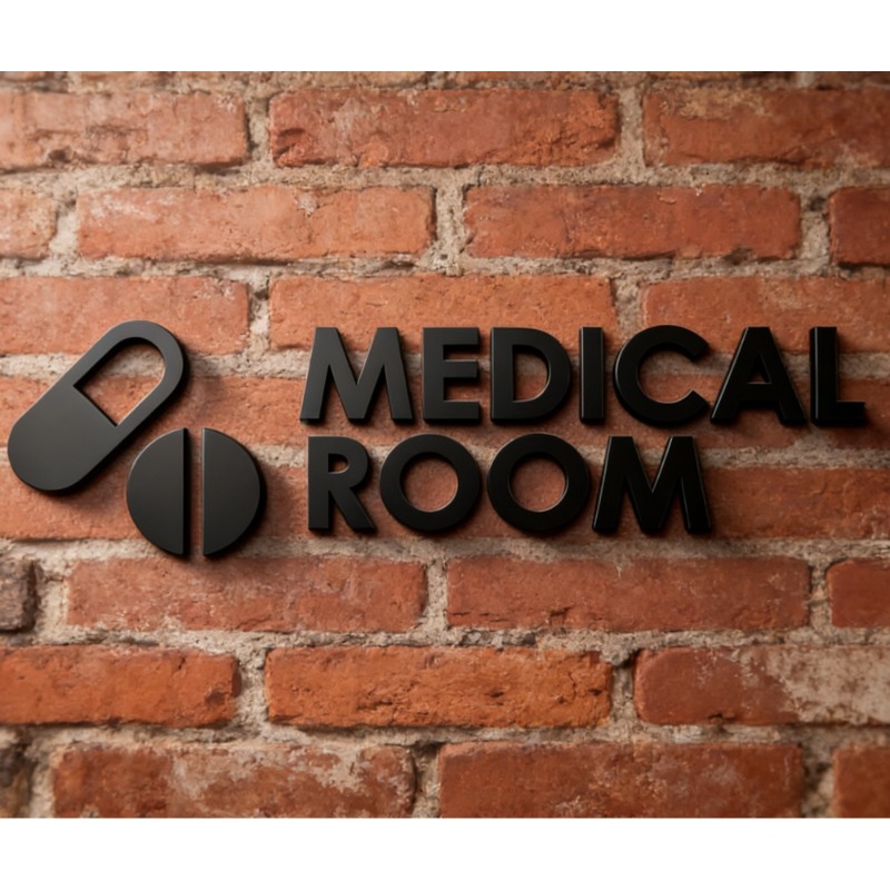 Medical Room Sign - Acrylic 3D - Health Wellness Office ulasan dan harga