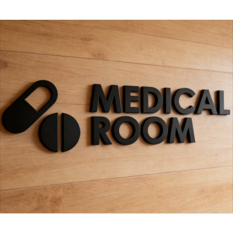 Medical Room Sign - Acrylic 3D - Health Wellness Office ulasan dan harga