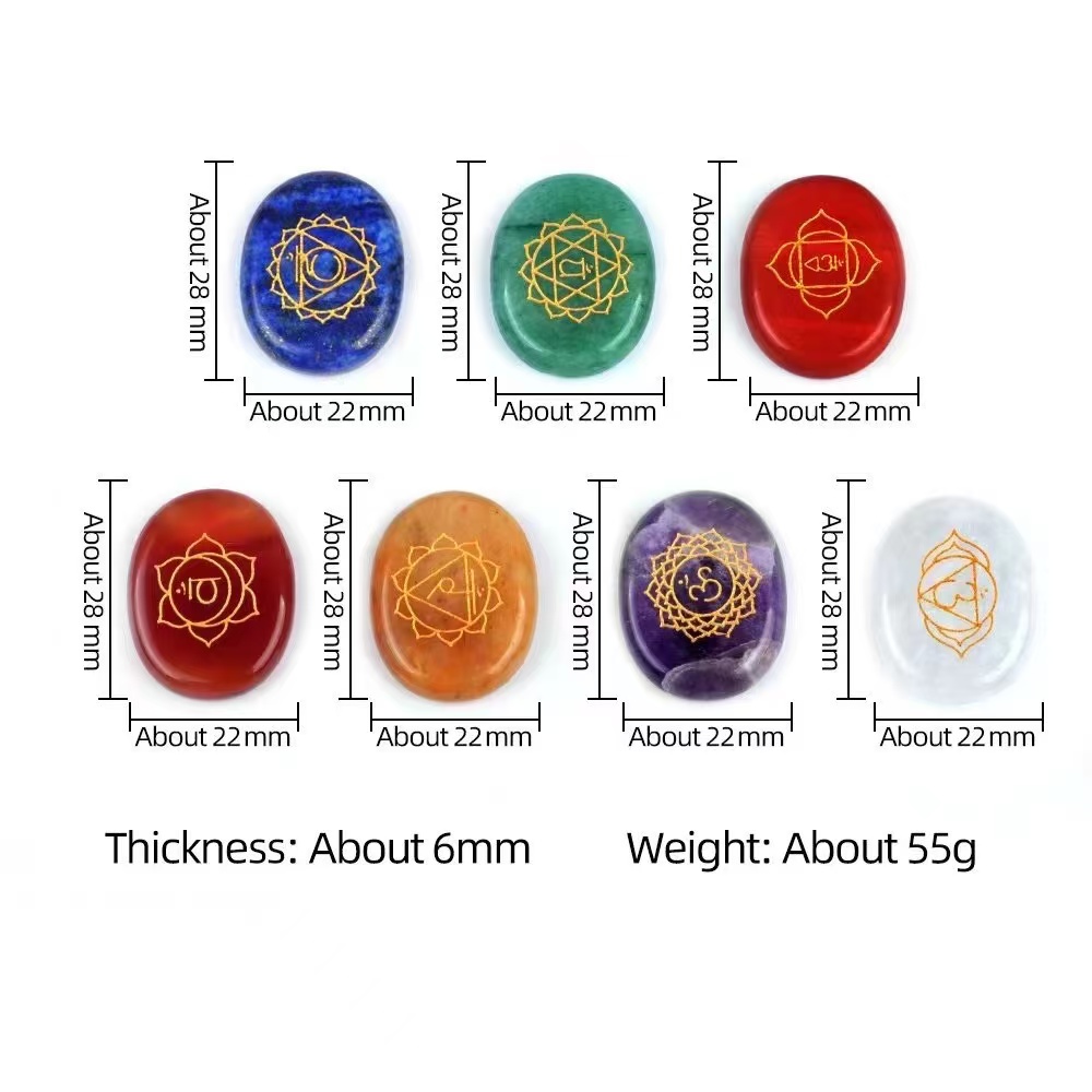 7pcs Natural Crystal Stone Orn - Healing Crystal Set ulasan dan harga