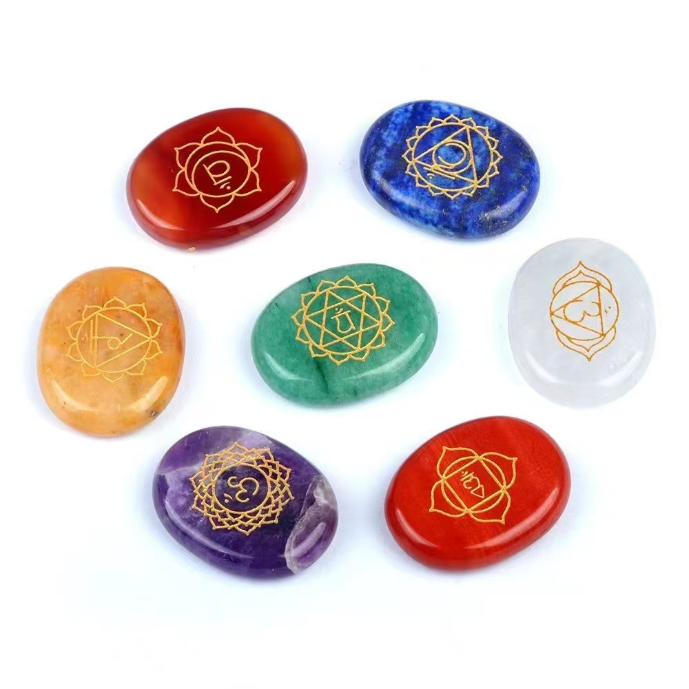 7pcs Natural Crystal Stone Orn - Healing Crystal Set ulasan dan harga